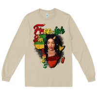 Mushroom Free-ish since 1865 black woman Long Sleeve Tee - FaDigitalArtStudio