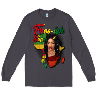 Smoke Free-ish since 1865 black woman Long Sleeve Tee - FaDigitalArtStudio