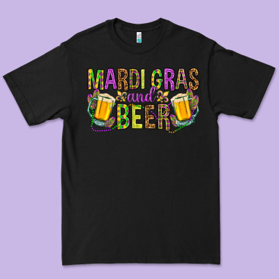 Mardi Gras And Beer Hjf Premium Tee Designed By Howdyjamesfarm