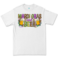 White mardi gras and beer hjf Premium Tee - HowdyJamesFarm