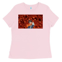 Bubblegum Pink wizard boy and owl Ladies Tee - TumblerDesignByShophia