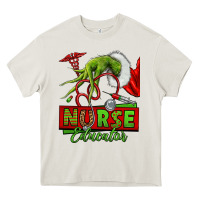 Cream grinch hand nurse educator Heavy Core Tee - NancyCooperArtShop
