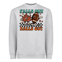 Heather Grey falls out balls out Heavyweight Sweatshirt - BarkalooDesign
