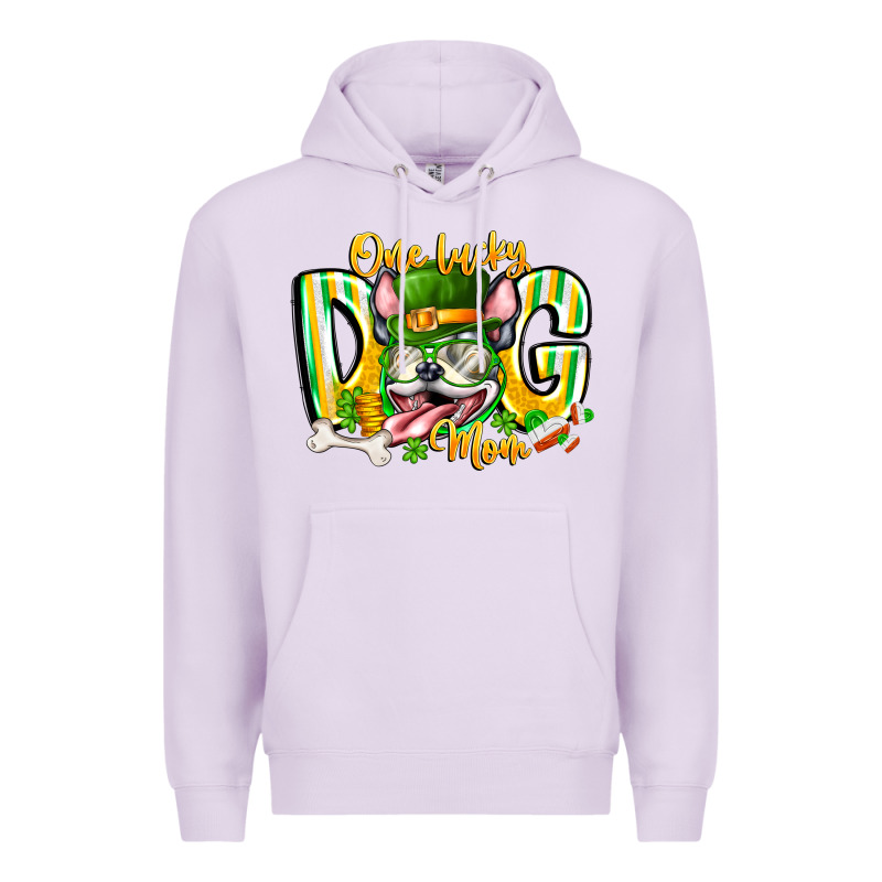 St Patricks Day Dog Mom Premium Hoodie by CowhideDigitalArt | Teevron