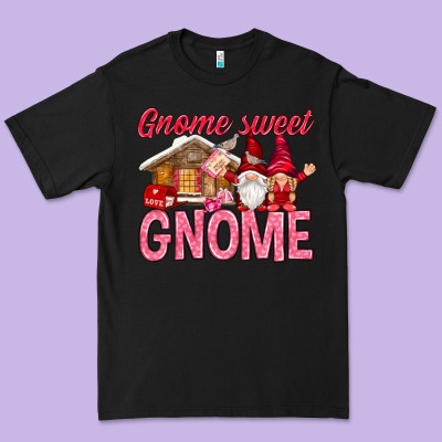 Gnome Sweet Gnome Valentine's Day Premium Tee Designed By Howdyjamesfarm