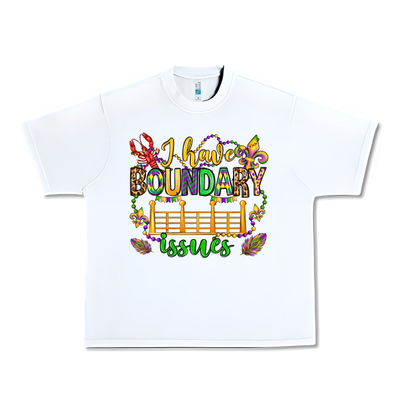 ı Have Boundary Issues Mardi Gras Olivia Urban Heavy Tee by OliviaCreatesArt | Teevron
