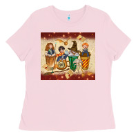 Bubblegum Pink wizards coffee cups Ladies Tee - TumblerDesignByShophia