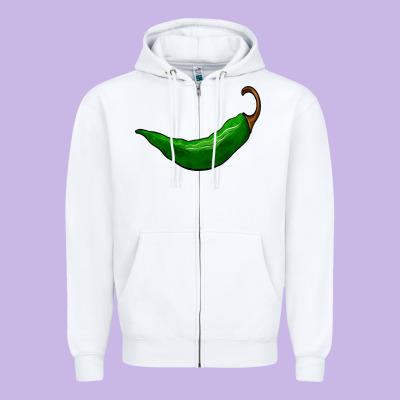 Jalapeño Zipper Hoodie Designed By Barkaloodesign