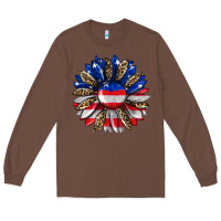 Chestnut american flag leopard Long Sleeve Tee - RanaPortraitStore