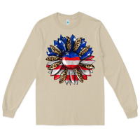 Mushroom american flag leopard Long Sleeve Tee - RanaPortraitStore
