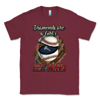 Burgundy Diamonds are a girl's best friend Baseball Classic Tee - HowdyJamesFarm