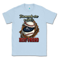Dusty Blue Diamonds are a girl's best friend Baseball Classic Tee - HowdyJamesFarm