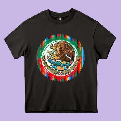 Mexico Coat Of Arms Heavy Core Tee Designed By Texasbilliewilder