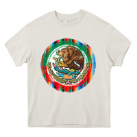 Cream Mexico Coat of Arms Heavy Core Tee - texasbilliewilder