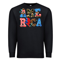 Black america with heart Premium Sweatshirt - AdoDesignShop