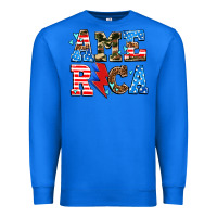 True Royal america with heart Premium Sweatshirt - AdoDesignShop