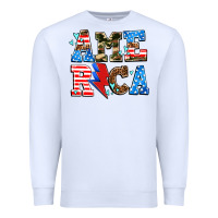 White america with heart Premium Sweatshirt - AdoDesignShop