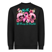 Black with god all things are possible Heavyweight Sweatshirt - BarkalooDesign