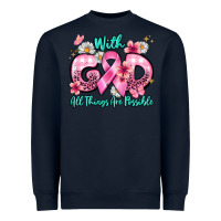 Navy with god all things are possible Heavyweight Sweatshirt - BarkalooDesign