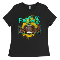 Black Football Mom Mother's Day Ladies Tee - HowdyJamesFarm
