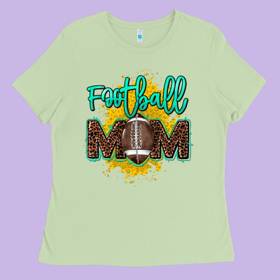 Football Mom Mother's Day Ladies Tee Designed By Howdyjamesfarm