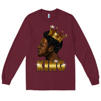 Burgundy black king Long Sleeve Tee - FaDigitalArtStudio