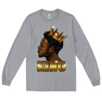 Heather Grey black king Long Sleeve Tee - FaDigitalArtStudio