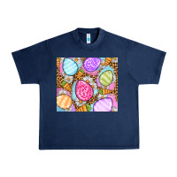 Navy Easter eggs daisies carrots Urban Heavy Tee - OliviaCreatesArt