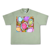 Oil Green Easter eggs daisies carrots Urban Heavy Tee - OliviaCreatesArt