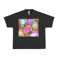Pigment Black Easter eggs daisies carrots Urban Heavy Tee - OliviaCreatesArt