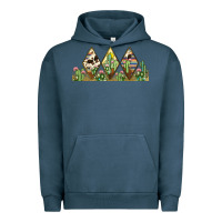 Pigment Midnight Navy cactus cowhide serape Urban Hoodie - JahusDesignShop