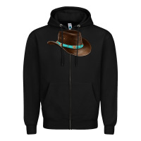 Black cowboy cap Zipper Hoodie - BarkalooDesign