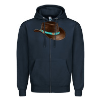 Navy cowboy cap Zipper Hoodie - BarkalooDesign
