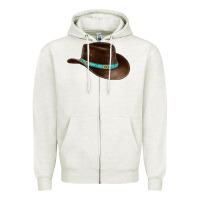 Oatmeal Heather cowboy cap Zipper Hoodie - BarkalooDesign