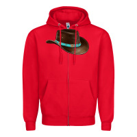 Red cowboy cap Zipper Hoodie - BarkalooDesign