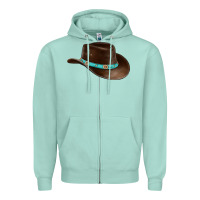 Seafoam cowboy cap Zipper Hoodie - BarkalooDesign