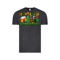 Vintage Black fueled by beer and shenanigans Vintage Tee - CowGirlArtShop
