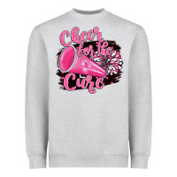 Heather Grey Cheer For The Cure Heavyweight Sweatshirt - BarkalooDesign