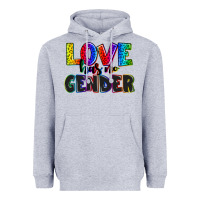 Heather Grey love has no gender Heavyweight Hoodie - AdoDesignShop