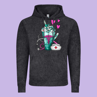 Nurse Frappe Vintage Hoodie Designed By Fadigitalartstudio