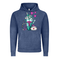 Vintage Denim Nurse Frappe Vintage Hoodie - FaDigitalArtStudio