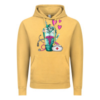 Vintage Mustard Nurse Frappe Vintage Hoodie - FaDigitalArtStudio
