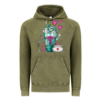 Vintage Olive Nurse Frappe Vintage Hoodie - FaDigitalArtStudio