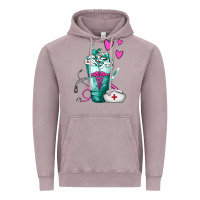 Vintage Zinc Nurse Frappe Vintage Hoodie - FaDigitalArtStudio