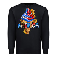 Black ice cream america Premium Sweatshirt - AdoDesignShop