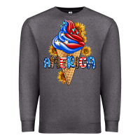 Charcoal Heather ice cream america Premium Sweatshirt - AdoDesignShop