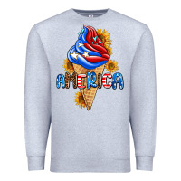 Heather Grey ice cream america Premium Sweatshirt - AdoDesignShop
