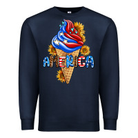 Navy ice cream america Premium Sweatshirt - AdoDesignShop