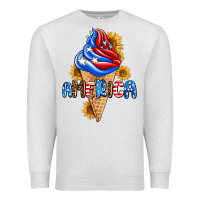 Oatmeal Heather ice cream america Premium Sweatshirt - AdoDesignShop