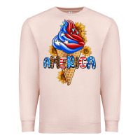 Pale Pink ice cream america Premium Sweatshirt - AdoDesignShop